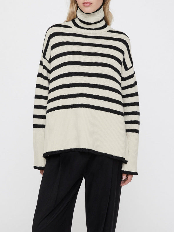 Turtleneck Striped Sweater