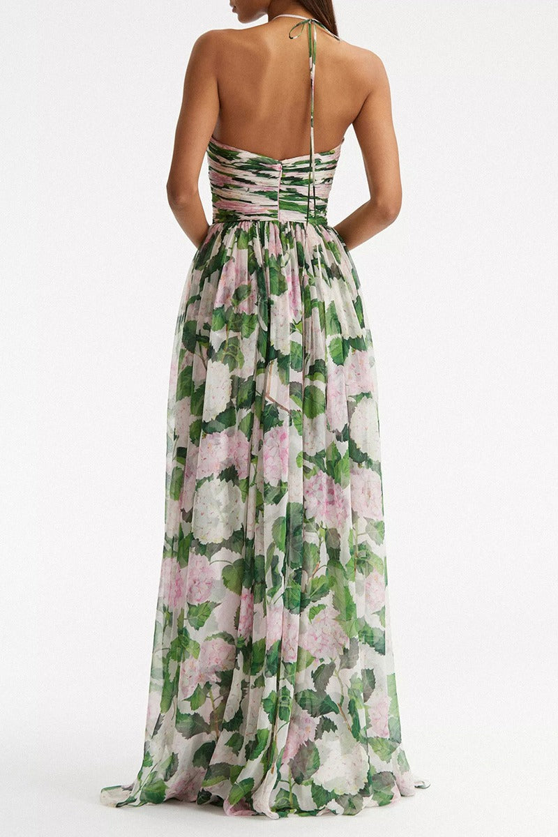 Madelaine Halterneck Floral Maxi Dress