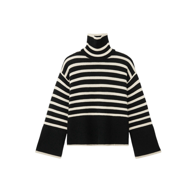 Turtleneck Striped Sweater