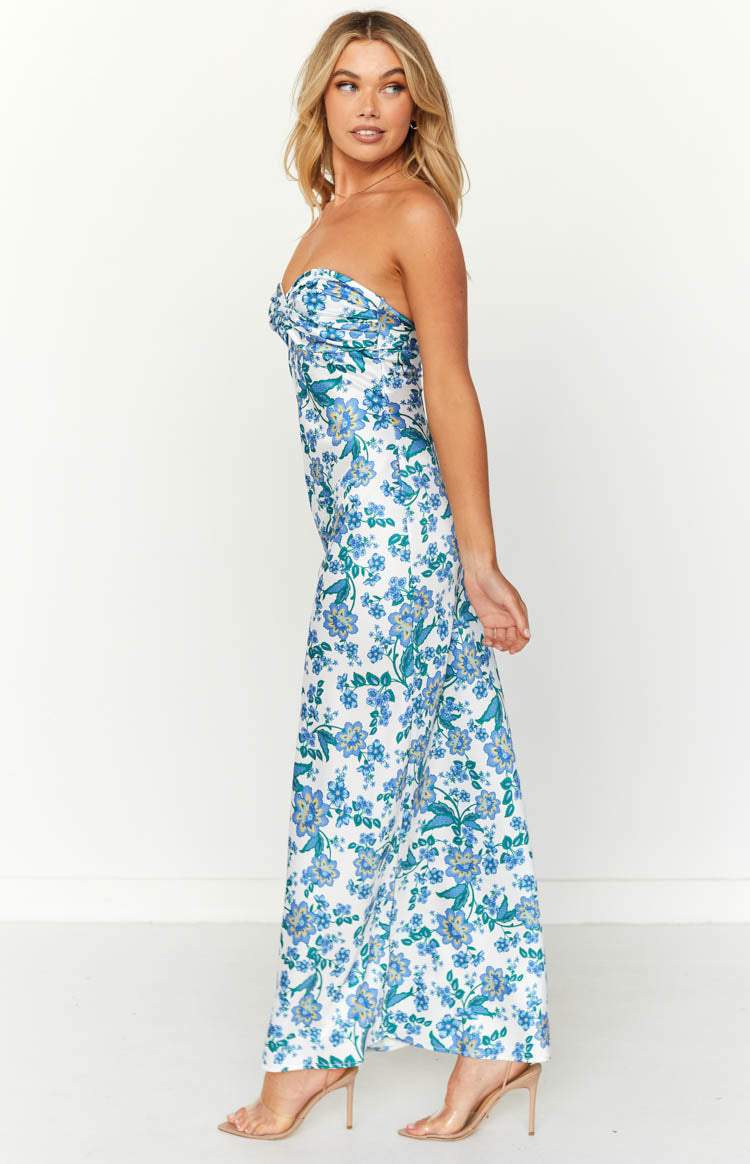 Lorna Printed Knotted Tube Maxi Dress