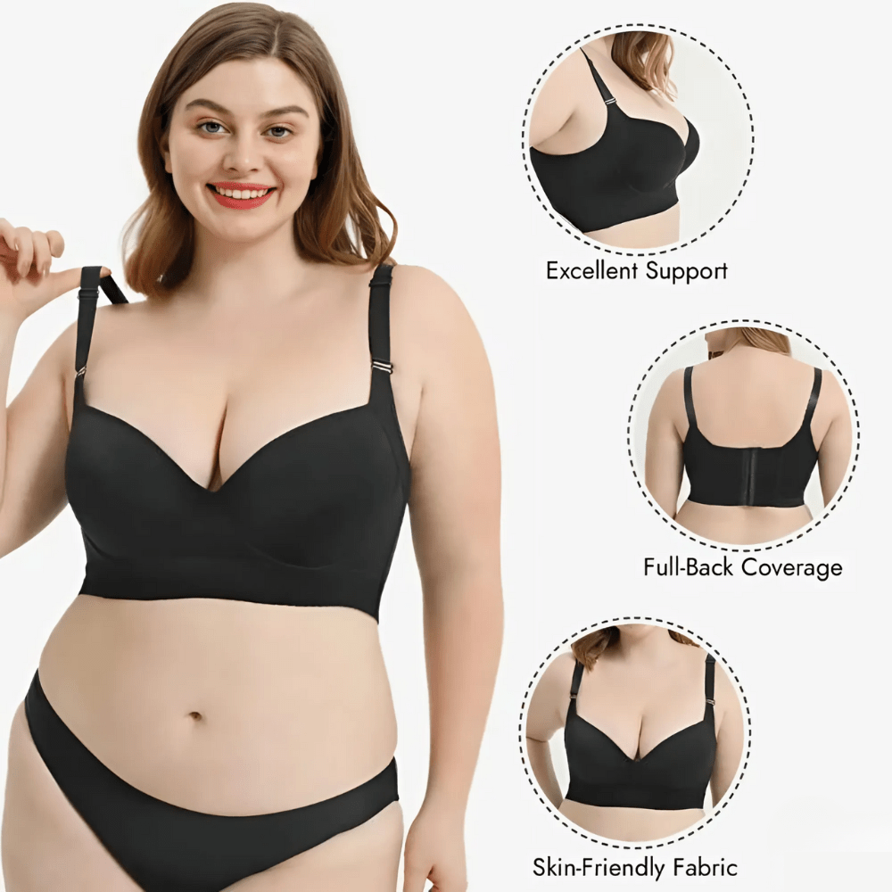 Magic Back Smoothing Push-Up Bra For Cup Size G-J