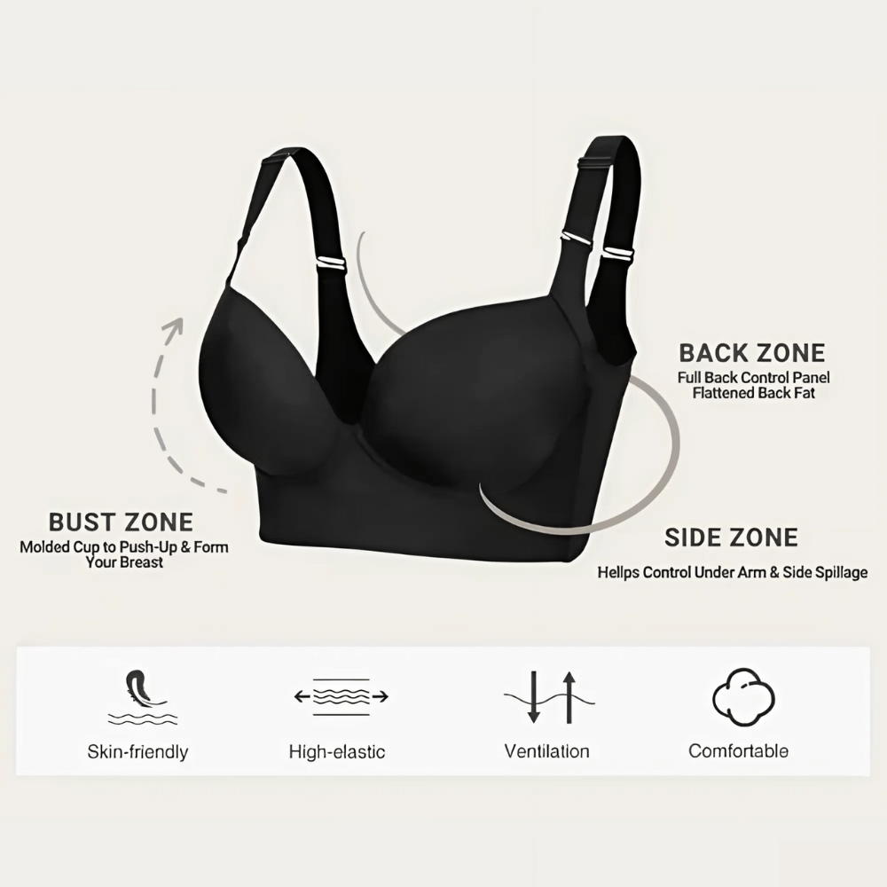 Magic Back Smoothing Push-Up Bra For Cup Size G-J